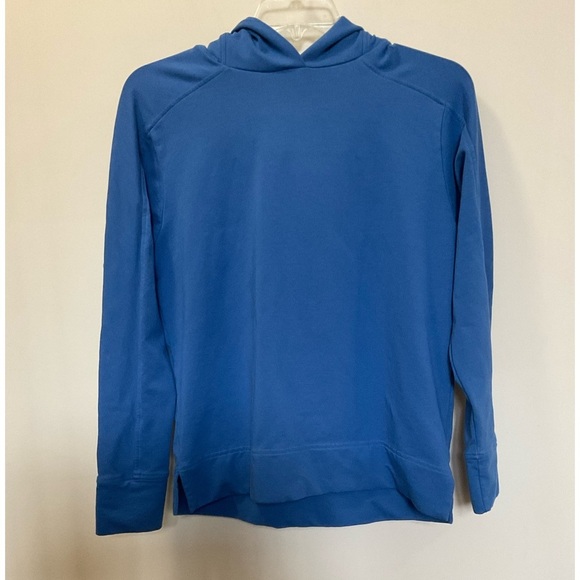 Peruvian Connection Avery Blue Long Sleeve Pullover Hoodie Size M - Picture 1 of 7